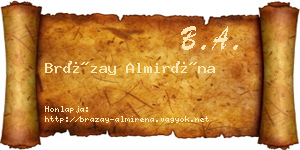 Brázay Almiréna névjegykártya